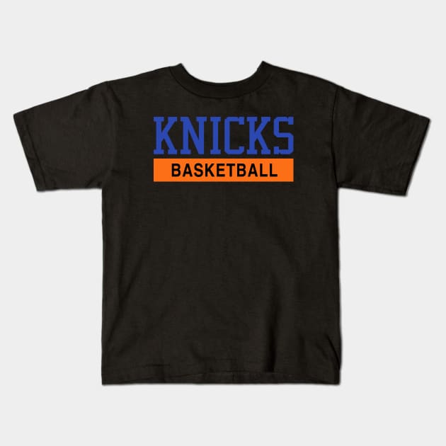 Knicks Basketball Kids T-Shirt by Buff Geeks Art